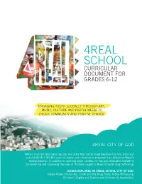 4Real School Curricular Document for Grades 6-12