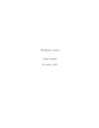 Analysis Notes