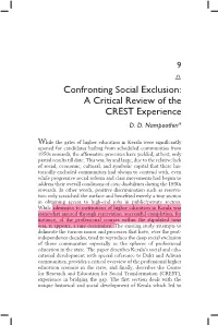 Confronting Social Exclusion: a Critical Review of the CREST Experience D
