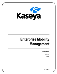 Enterprise Mobility Management Module Minimum Requirements