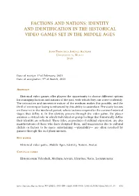 Identity and Identification in the Historical Video Games Set in the Middle Ages