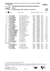 R Race CLASSIFICATION