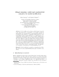 Realist and Constructivist Semantics for Modal Modification