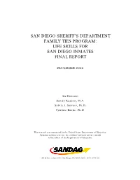 San Diego Sheriff's Department Family TIES Program
