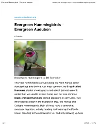 Evergreen Hummingbirds – Evergreen Audubon About:Reader?Url=