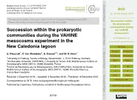 Succession Within the Prokaryotic Communities During the VAHINE Mesocosms