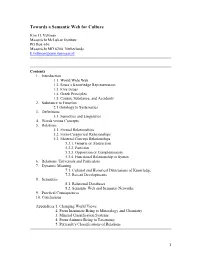 Towards a Semantic Web for Culture