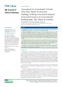 Assessment of an Anatomic Variant That May Mimic Prefracture