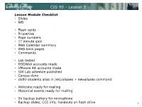 CIS 90 - Lesson 3