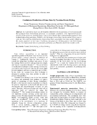 Continuous Production of Lime Juice by Vacuum Freeze Drying