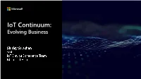 Iot Continuum: Evolving Business Iot in Action, Taipei, November 20Th —Event Agenda