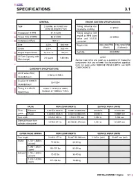 Specifications 3.1