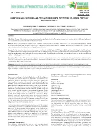 Antipsoriasis, Antioxidant, and Antimicrobial Activities of Aerial Parts of Euphorbia Hirta
