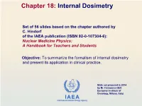 Chapter 18. Internal Dosimetry