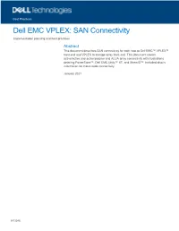 Dell EMC VPLEX: SAN Connectivity Implementation Planning and Best Practices