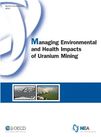Managing Environmental and Health Impacts of Uranium Mining