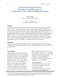 Re-Framing Inclusive Education Through the Capability Approach: an Elaboration of the Model of Relational Inclusion
