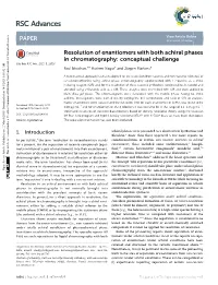 Resolution of Enantiomers with Both Achiral Phases in Chromatography