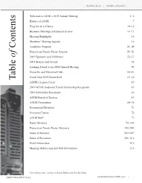 Table of Contents