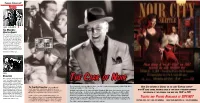 The Czar of Noir Charles Mcgraw Was Elevated to Leading Man Status by RKO Boss Howard Hughes, Becoming the Studio's B-Unit Version of Bob Mitchum