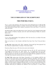 The Symbolism of the Scriptures the Purusha