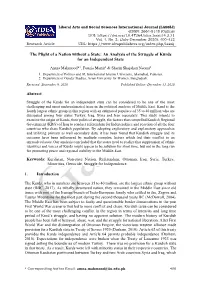 An Analysis of the Struggle of Kurds for an Independent State