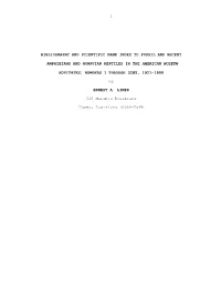 Bibliography and Scientific Name Index to Fossil and Recent