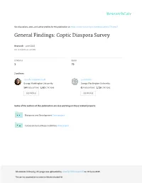 Coptic Diaspora Survey