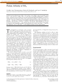 Proton Affinity of SO3