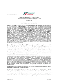Base Prospectus Ferrovie Dello Stato