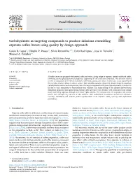 Carbohydrates As Targeting Compounds to Produce Infusions Resembling Espresso Coffee Brews Using Quality by Design Approach
