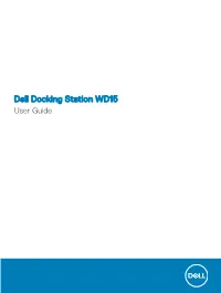 Dell Docking Station WD15 User Guide Notes, Cautions, and Warnings