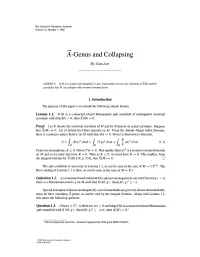 &#X00c2;-Genus and Collapsing
