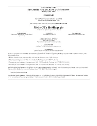Meiragtx Holdings Plc (Exact Name of Registrant As Specified in Its Charter)