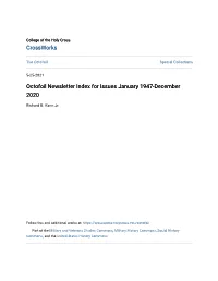 Octofoil Newsletter Index for Issues January 1947-December 2020