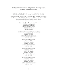 Probabilistic Assessment of Hypobaric Decompression Sickness Treatment Success