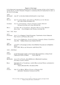 Register of Baptisms