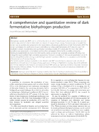 A Comprehensive and Quantitative Review of Dark Fermentative Biohydrogen Production Simon Rittmann and Christoph Herwig*