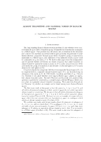 Almost Transitive and Maximal Norms in Banach Spaces