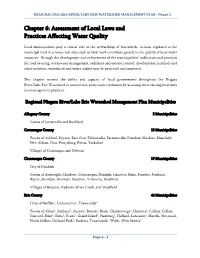 Chapter 6: Assessment of Local Laws and Practices Affecting Water Quality