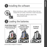 Installing the Software Loading the Batteries