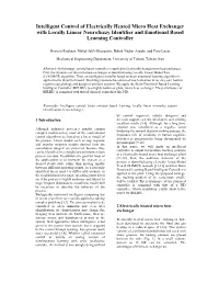 Intelligent Control of Electrically Heated Micro Heat Exchanger with Locally Linear Neurofuzzy Identifier and Emotional Based Learning Controller