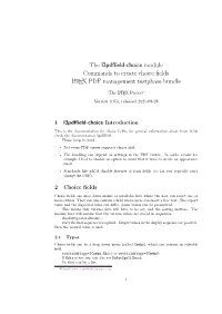 L3pdffield-Choice Module Commands to Create Choice Fields LATEX PDF Management Testphase Bundle