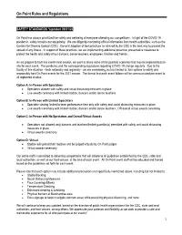 On Point Rules and Regulations