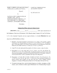 Preliminary Objections
