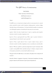 The QBIT Theory of Consciousness