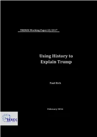 Using History to Explain Trump