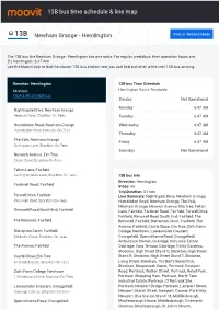 13B Bus Time Schedule & Line Route
