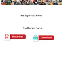 Bsa Eagle Scout Forms