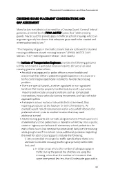 Crossing Guard Placement Considerations and Gap Assessment